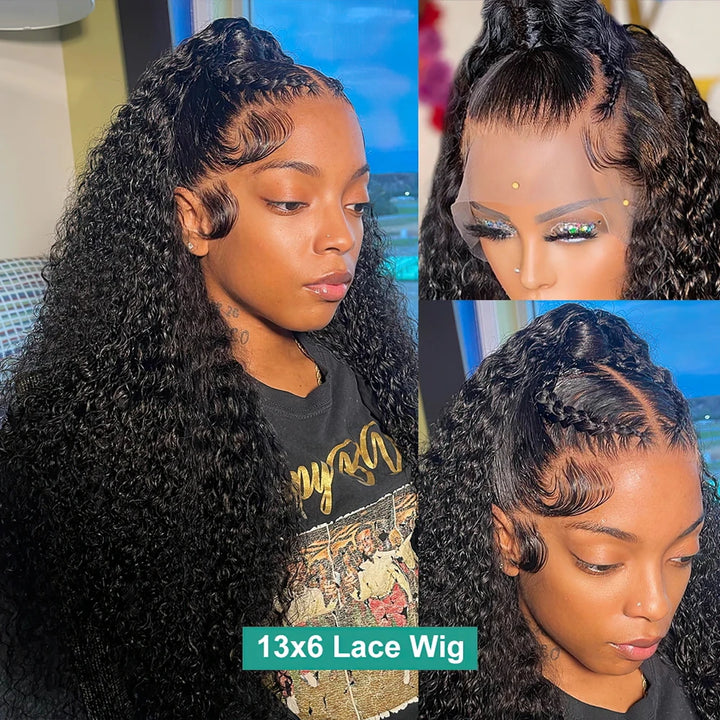 Peruca Lace Frontal HD Deep Wave 100% Cabelo Humano – 13x6, 13x4, 360 Glueless, 250% Densidade, 30 Polegadas
