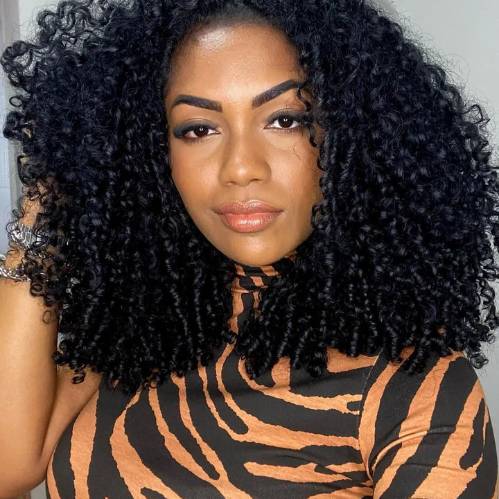 Extensões de Cabelo Humano Kinky Curly 10A – Cabelos Brasileiros Naturais 3B/3C, Remy, Não Processados, Weave Pixie Style