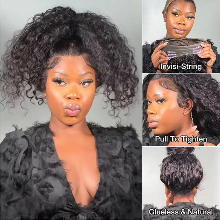 Peruca Lace Frontal HD Deep Wave 100% Cabelo Humano – 13x6, 13x4, 360 Glueless, 250% Densidade, 30 Polegadas
