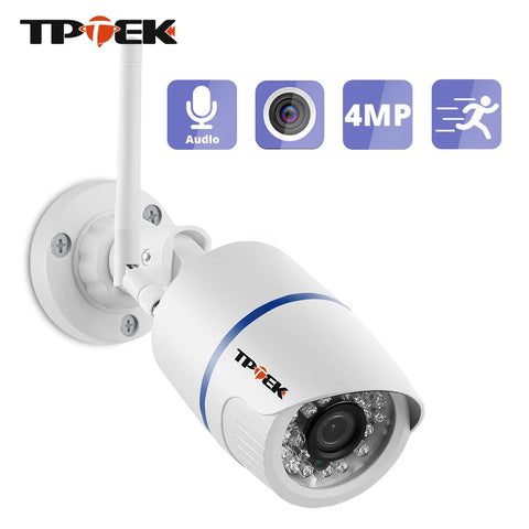 Câmara de Vigilância Wi-Fi Exterior 4MP com Visão Noturna e Deteção de Movimento