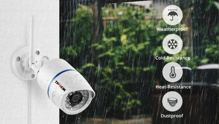 Câmara de Vigilância Wi-Fi Exterior 4MP com Visão Noturna e Deteção de Movimento
