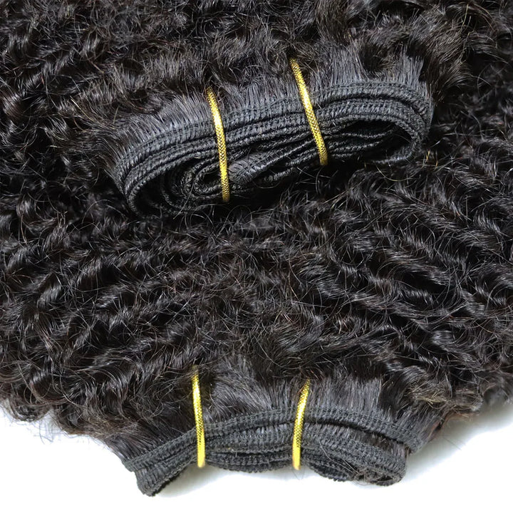 Extensões de Cabelo Humano 4C Afro Kinky Curly | Cabelo Brasileiro Virgem Natural IXTUYLL – Textura Crespa Realista para Mulheres Negras