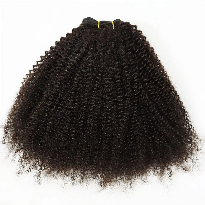 Extensões de Cabelo Humano 4C Afro Kinky Curly | Cabelo Brasileiro Virgem Natural IXTUYLL – Textura Crespa Realista para Mulheres Negras