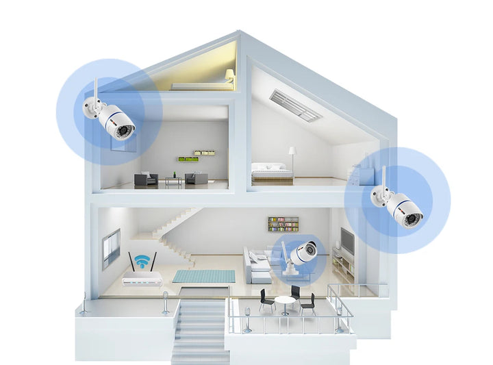Câmara de Vigilância Wi-Fi Exterior 4MP com Visão Noturna e Deteção de Movimento