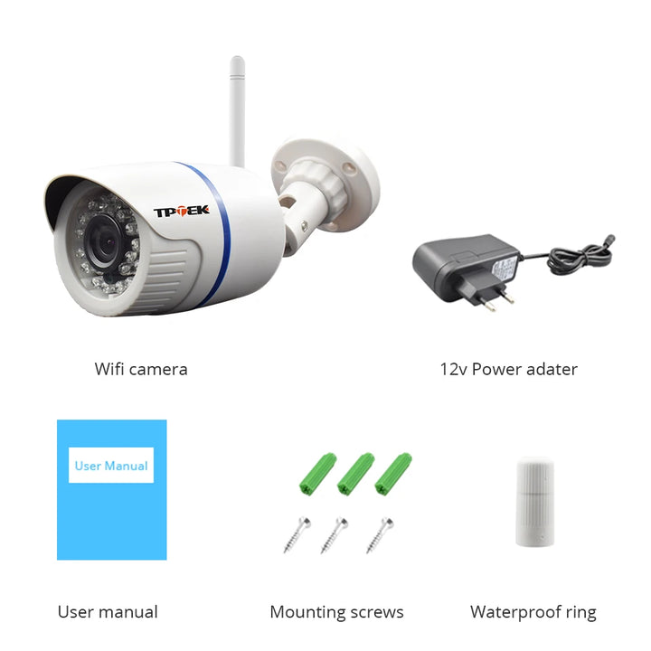 Câmara de Vigilância Wi-Fi Exterior 4MP com Visão Noturna e Deteção de Movimento