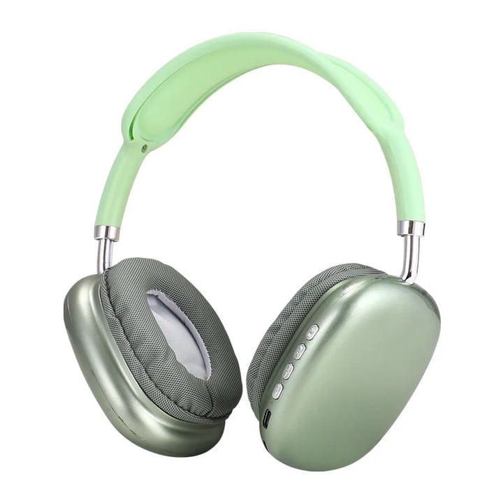 P9 Headphones Bluetooth Sem Fios com Cancelamento de Ruído – Auscultadores Over-Ear com Microfone para Desporto, Gaming e Apple