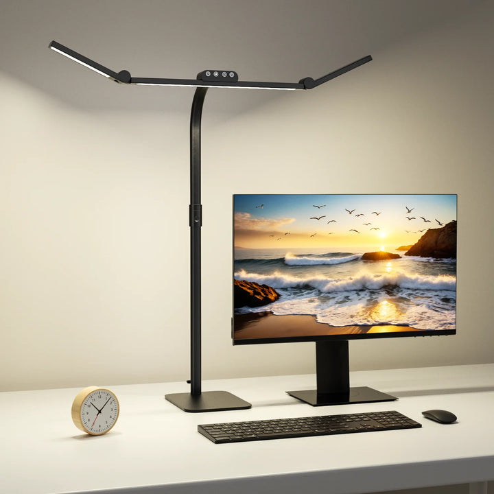 Candeeiro LED de Secretária 24W com Sensor Inteligente e Proteção Ocular