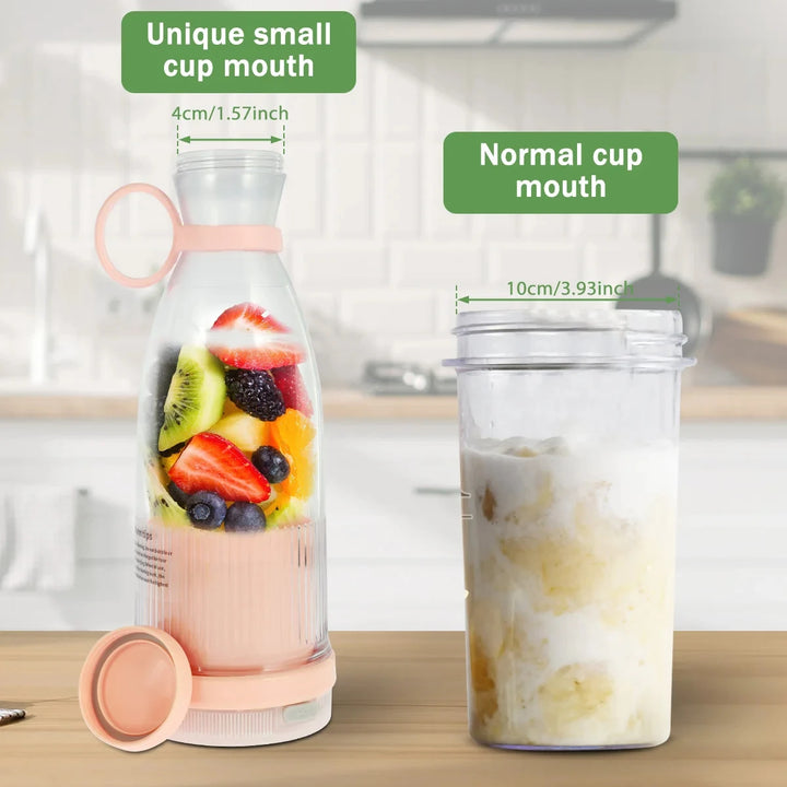 Liquidificador Portátil USB Recarregável 350ml para Smoothies e Sumos Naturais