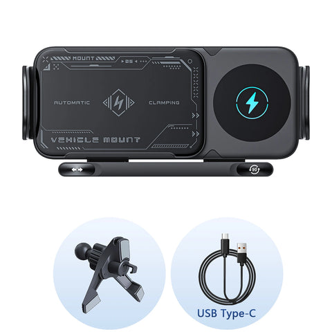 Suporte Automóvel Inteligente com Carregamento Sem Fios 15W