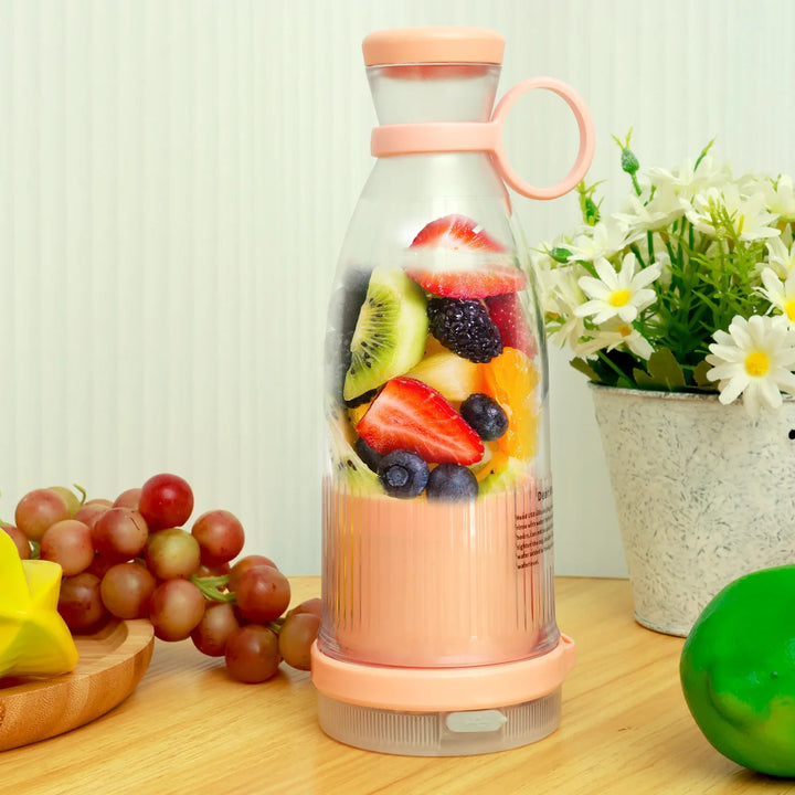 Liquidificador Portátil USB Recarregável 350ml para Smoothies e Sumos Naturais