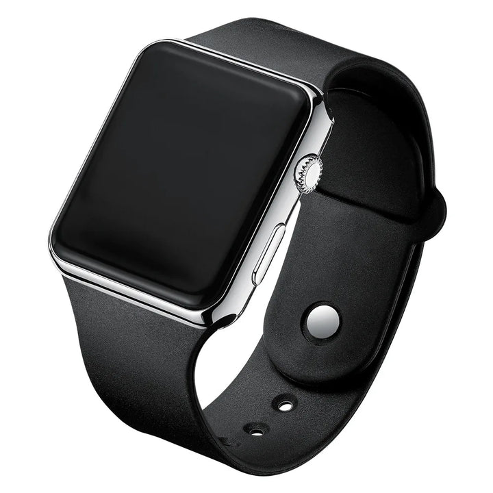 Relógio Digital LED Unissexo com Pulseira de Silicone – Estilo Desportivo e Casual