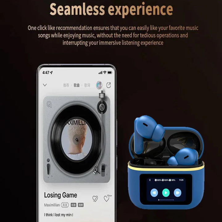 Xiaomi Wireless Headset com Ecrã Tátil e Cancelamento Ativo de Ruído | Som Super Bass e Áudio Premium