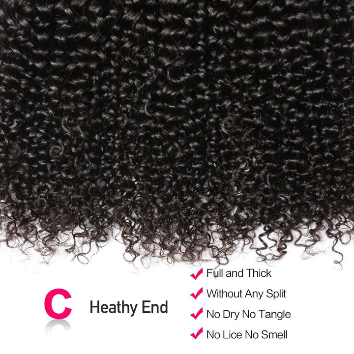 Extensões de Cabelo Humano Kinky Curly 10A – Cabelos Brasileiros Naturais 3B/3C, Remy, Não Processados, Weave Pixie Style