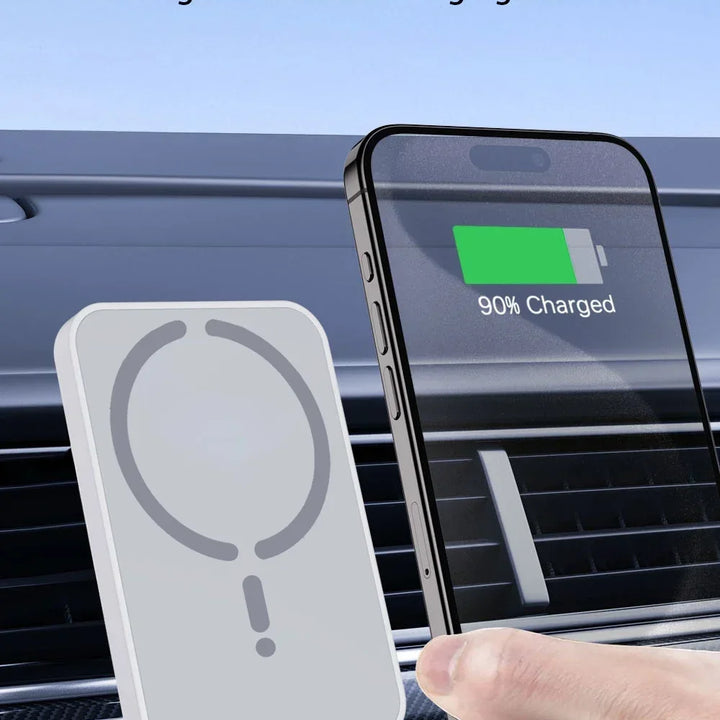 Suporte Carregador Wireless Magnético 100W para Carro – Compatível com iPhone 16/15/14/13/12 Pro Max – Suporte de Saída de Ar com Carregamento Rápido