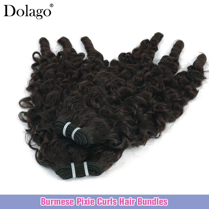 Extensões de Cabelo Humano Curly Burmese Pix Curls – Weave Virgin Remy, Encaracolado Estilo Espiral, Cabelo Cru Vietnamita