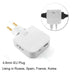 Adaptador de Tomada 4 em 1 com USB e Tipo C – Plug Europeu Giratório 180° | Extensor de Energia para Viagem e Uso Doméstico