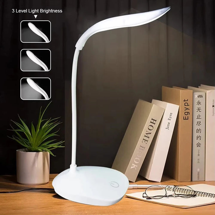 Candeeiro LED Recarregável USB com Controlo Tátil e Intensidade Ajustável
