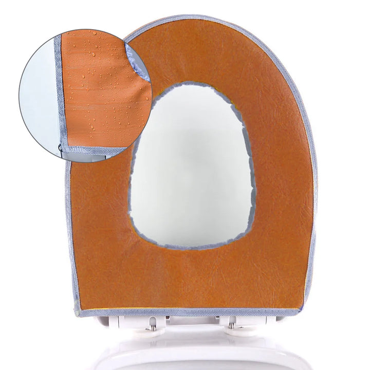 Capa de Assento de Sanita Macia para Inverno – Pelúcia Lavável e Quente | Universal O-Shape 37x44cm