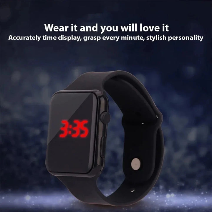 Relógio Digital LED Unissexo com Pulseira de Silicone – Estilo Desportivo e Casual