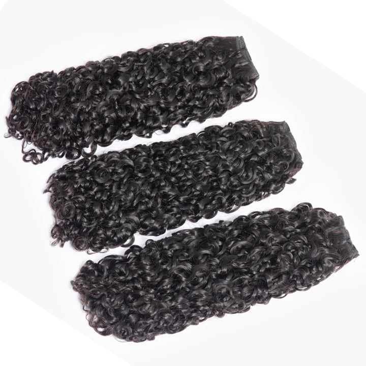 Extensões de Cabelo Humano Kinky Curly 10A – Cabelos Brasileiros Naturais 3B/3C, Remy, Não Processados, Weave Pixie Style