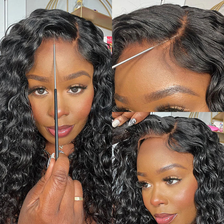 Peruca Lace Frontal HD Deep Wave 100% Cabelo Humano – 13x6, 13x4, 360 Glueless, 250% Densidade, 30 Polegadas