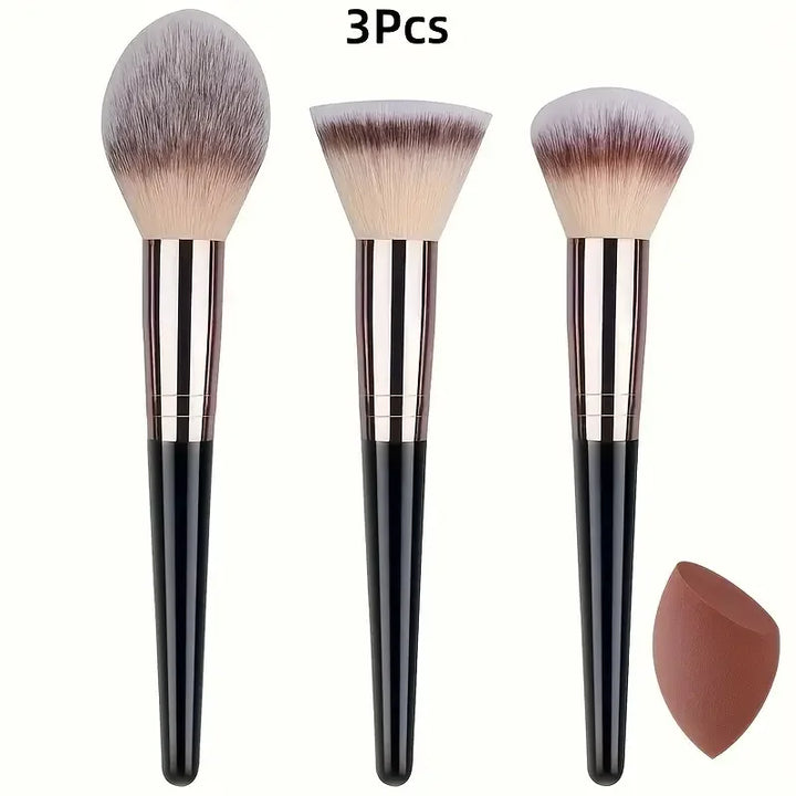 Conjunto de Pincéis de Maquilhagem Profissionais 3 a 20 Peças – Pincéis Suaves para Olhos, Base e Blush