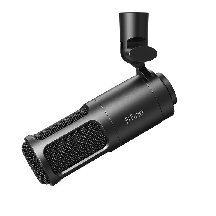 Microfone Profissional FIFINE K669D XLR com Corpo Metálico – Ideal para Gravação, Podcast, Voice Over, ASMR e Streaming