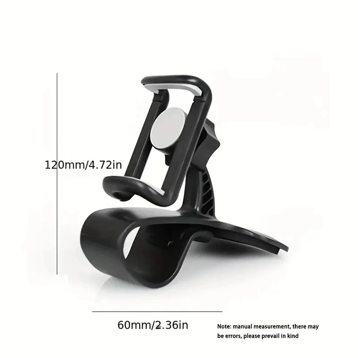 Suporte de Telemóvel Universal para Carro com Rotação 360° – Fixação em Painel com Clipe | Compatível com iPhone, Samsung, Xiaomi