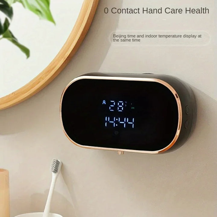 Dispensador de Sabão Inteligente com Sensor Infravermelho – Montagem na Parede, Espuma Automática para Cozinha e Casa de Banho