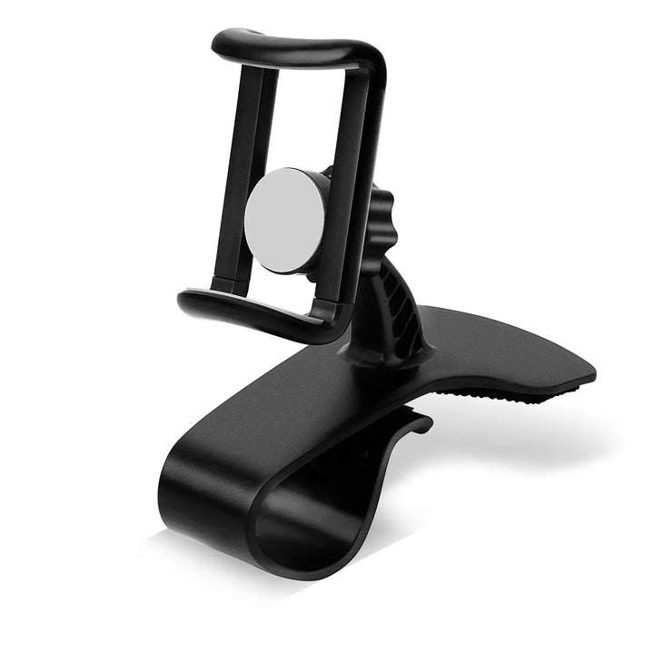 Suporte de Telemóvel Universal para Carro com Rotação 360° – Fixação em Painel com Clipe | Compatível com iPhone, Samsung, Xiaomi