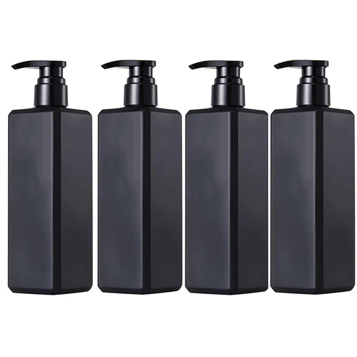 Kit de 1/2/4 Dispensadores de Sabão Líquido 500ml – Garrafa Plástica Reutilizável com Bomba para Banheiro e Cozinha