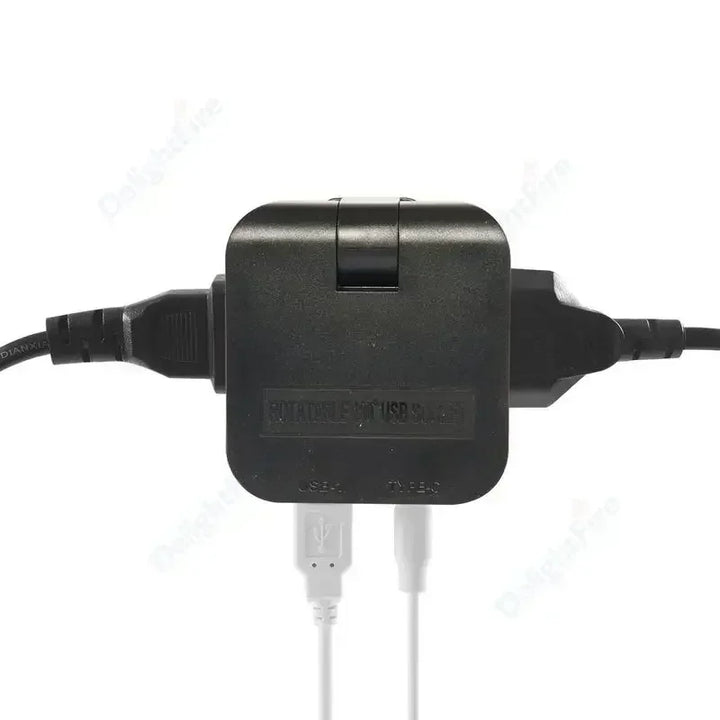 Adaptador de Tomada 4 em 1 com USB e Tipo C – Plug Europeu Giratório 180° | Extensor de Energia para Viagem e Uso Doméstico