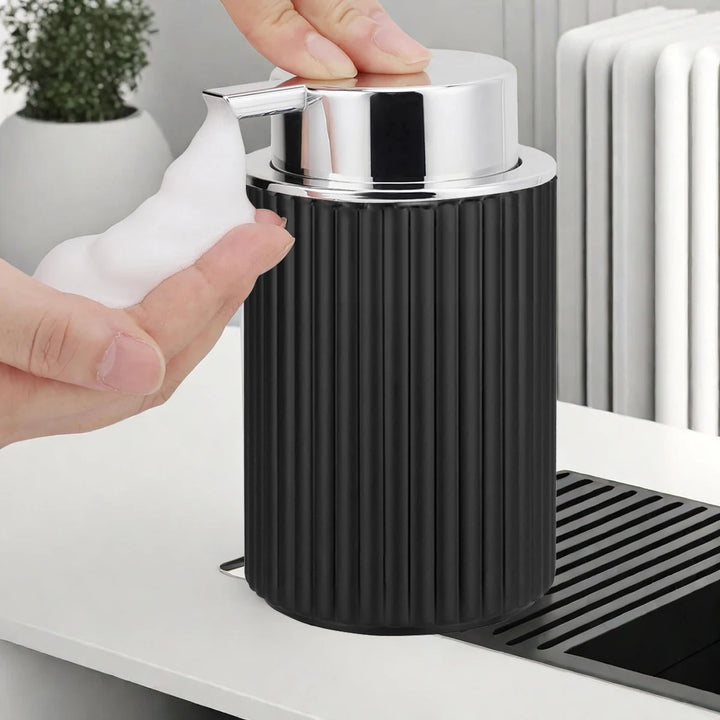 Dispensador de Sabão Espuma Preto – Garrafa de Espuma para Casa de Banho & Cozinha | Ideal para Sabonete, Detergente e Champô