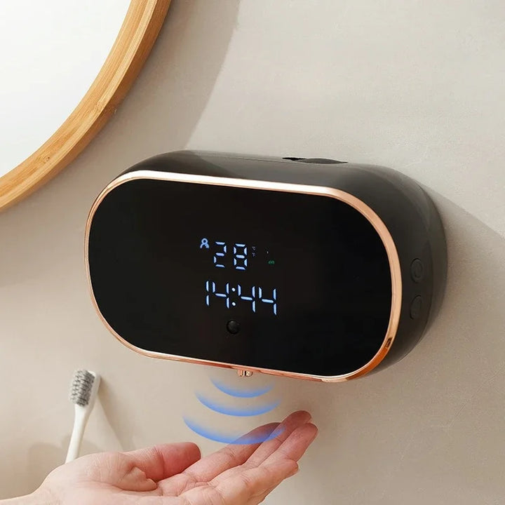 Dispensador de Sabão Inteligente com Sensor Infravermelho – Montagem na Parede, Espuma Automática para Cozinha e Casa de Banho