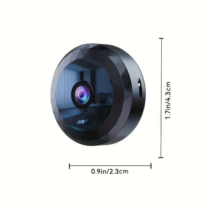 Mini Câmara Wi-Fi 1080P com Visão Noturna e Deteção de Movimento