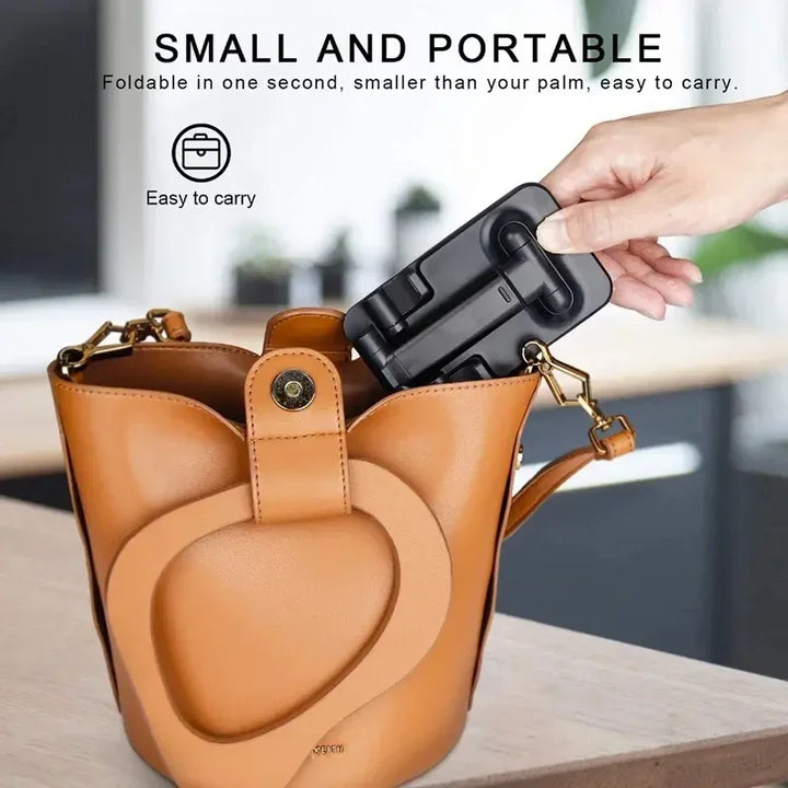 Suporte de Telemóvel Ajustável para Secretária – Compatível com iPhone, Samsung, Xiaomi, iPad e Tablets | Leve, Dobrável e Universal