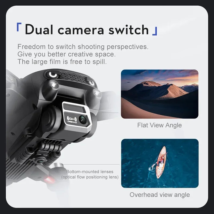 Drone Lenovo S2S 8K com Câmera Dupla, GPS e Evitação de Obstáculos 360º – Drone Profissional Brushless com 45min de Voo e Estabilização EIS