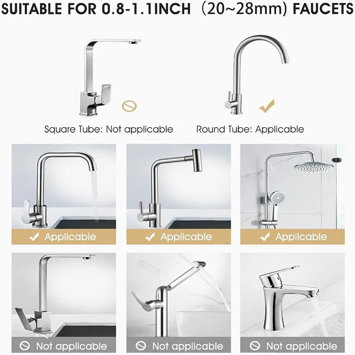 Prateleira de Torneira Ajustável para Casa de Banho e Cozinha – Suporte para Champô, Sabonete, Esponjas e Panos