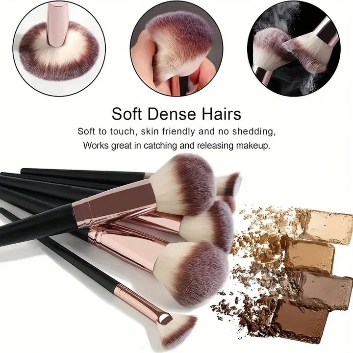 Conjunto de Pincéis de Maquilhagem Profissionais 3 a 20 Peças – Pincéis Suaves para Olhos, Base e Blush