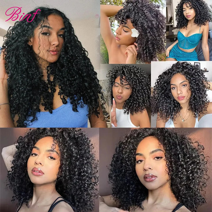 Extensões de Cabelo Humano Curly Pissy/Funmi/Pixie 10"-26" – Cabelo Remy Brasileiro ou Birmanês, Duplo Weft, 1 a 4 Bundles