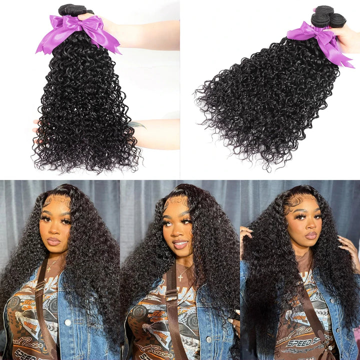 Extensões de Cabelo Natural 100% Humano – 20 a 22 Polegadas Onda de Água | Cabelo Brasileiro Cru, Espesso e de Alta Qualidade