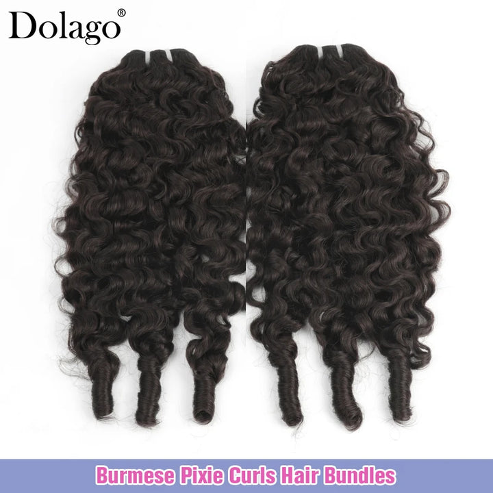 Extensões de Cabelo Humano Curly Burmese Pix Curls – Weave Virgin Remy, Encaracolado Estilo Espiral, Cabelo Cru Vietnamita