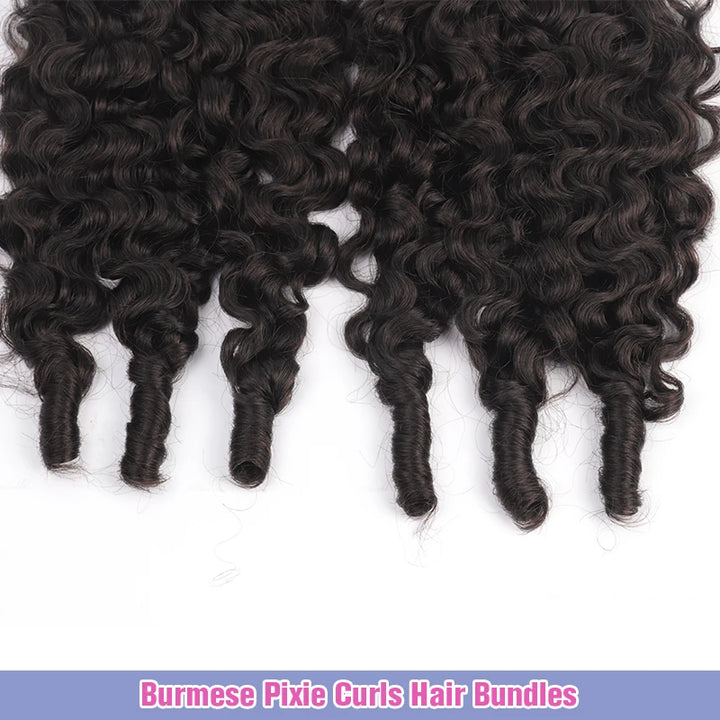 Extensões de Cabelo Humano Curly Burmese Pix Curls – Weave Virgin Remy, Encaracolado Estilo Espiral, Cabelo Cru Vietnamita