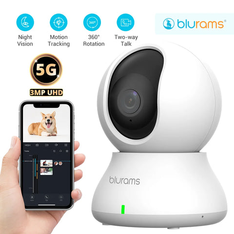 Câmara de Vigilância Wi-Fi 2K 360° com Deteção Inteligente e Áudio Bidirecional