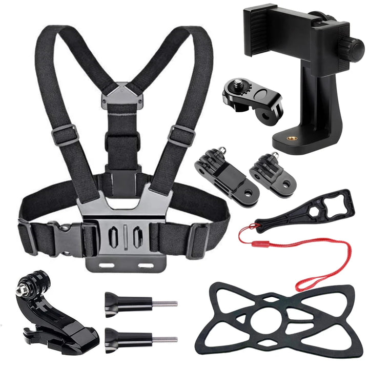 Suporte de Peito para Telemóvel – Fixação Segura para iPhone, Xiaomi, Samsung e GoPro