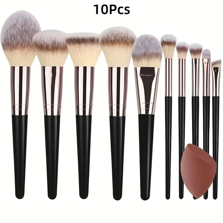 Conjunto de Pincéis de Maquilhagem Profissionais 3 a 20 Peças – Pincéis Suaves para Olhos, Base e Blush