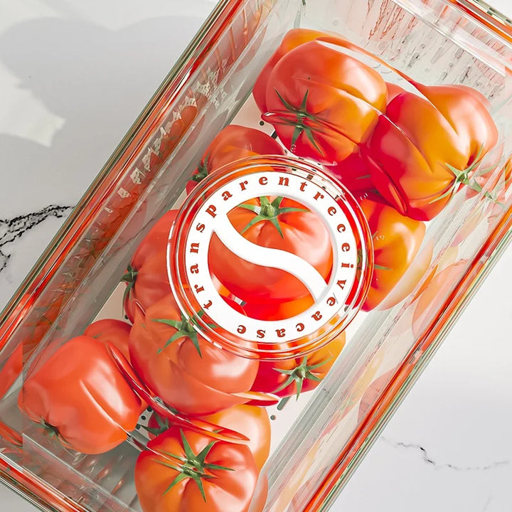 Caixa Organizadora de Frutas e Legumes para Frigorífico – Com Pega, Multifuncional e Empilhável