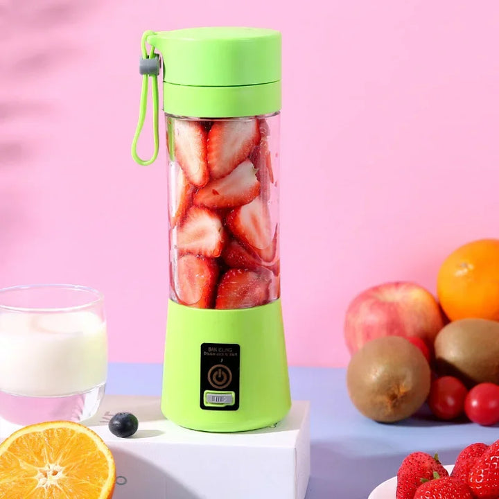Liquidificador Portátil USB Recarregável 380ml com 6 Lâminas
