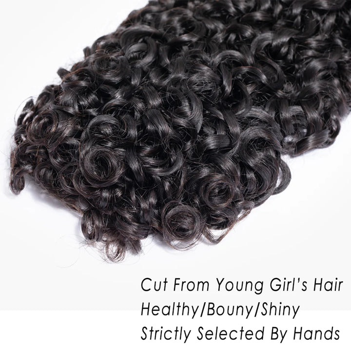 Extensões de Cabelo Humano Kinky Curly 10A – Cabelos Brasileiros Naturais 3B/3C, Remy, Não Processados, Weave Pixie Style