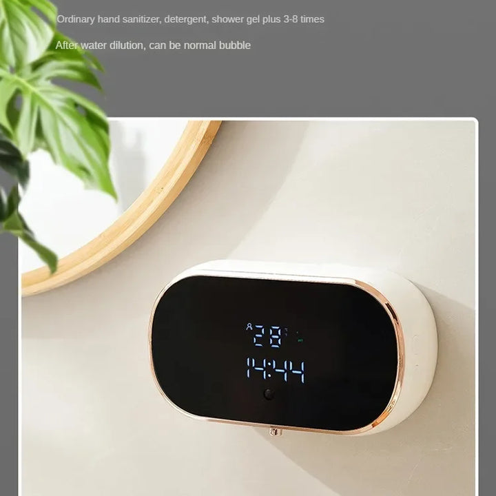 Dispensador de Sabão Inteligente com Sensor Infravermelho – Montagem na Parede, Espuma Automática para Cozinha e Casa de Banho